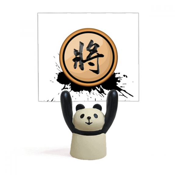 Chinese Chess Black King Memo Holder Cartoon Animal Panda Stand Decoration