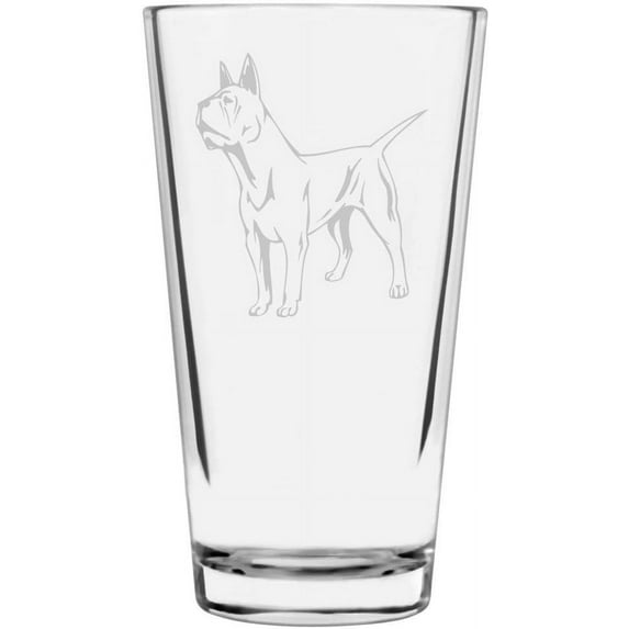 Chinese Chongqing Dog Themed Etched All Purpose 16oz Libbey Pint Glass