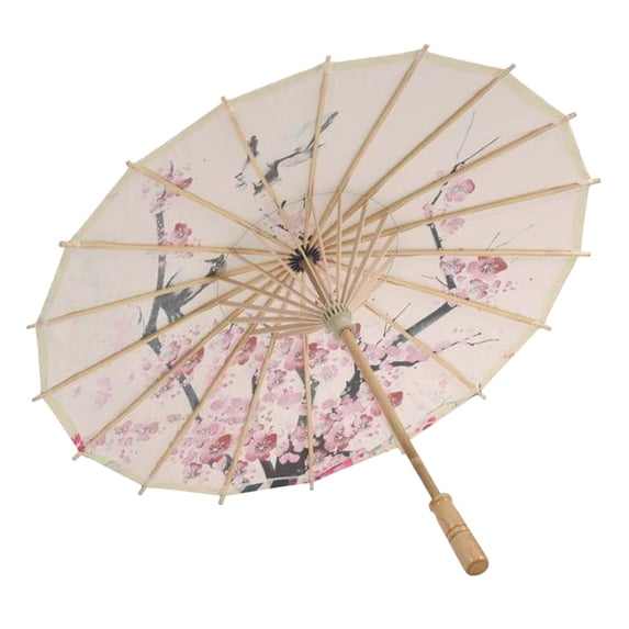 Chinese Classical Oil Silk Paper Umbrella Handmade Decorative Home Garden Traditional Craft