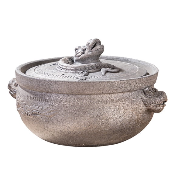 Chinese Clay Pot, Japanese Donabe Ceramic Stew Pot, Heat-Resistant Round Soup Pot with Lid for Home, Restaurant