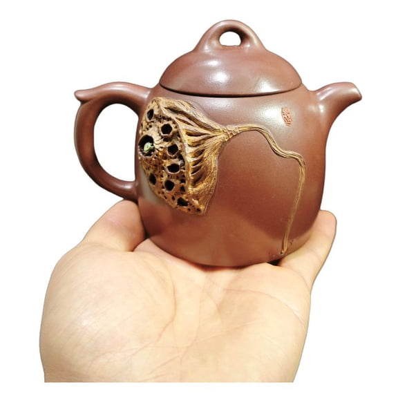 Chinese Clay Pot Purple Puer Handmade Bonsai Qin Weight Ancient Scale Smooth Polished Refined Textured Sculpted Art