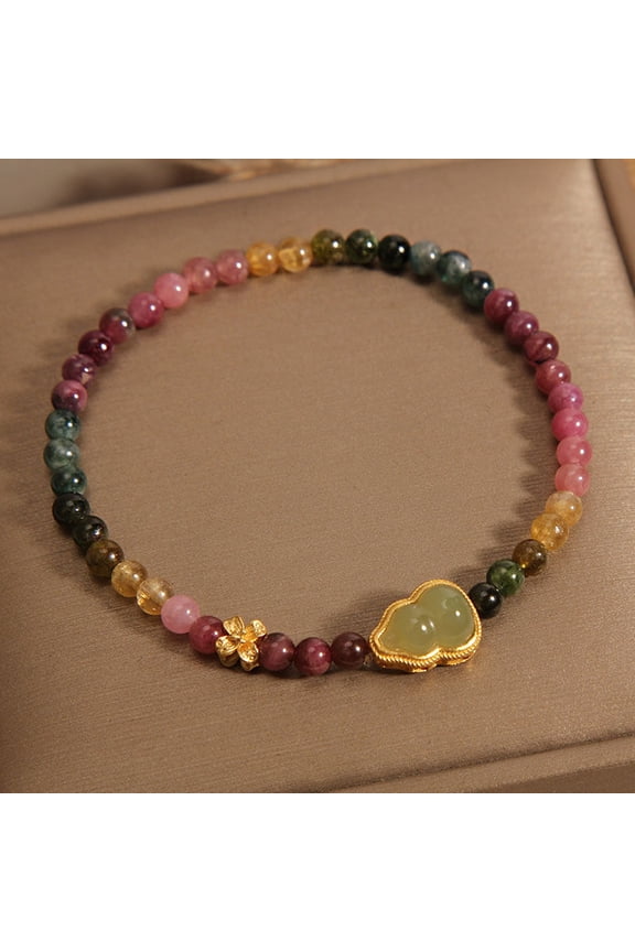 Chinese Color Tourmaline Jade Bracelet Special-interest Design