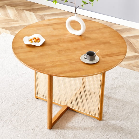 Chinese Countryside Retro Solid Wood Table, Element, For Dining & Office, Easy To Install Style Desk With , Room, Living Room And Setup