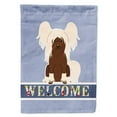 thumbnail image 1 of Chinese Crested Cream Welcome Garden Size Flag, 1 of 1
