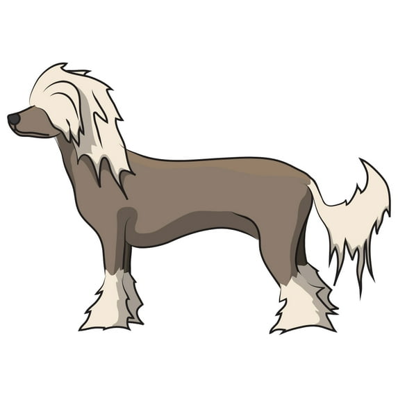 Chinese Crested Decal | Indoor/Outdoor | Dog Lover Super Cute Sticker for SUV Windows, Dorm Rooms, Bedroom, Offices | SignMission personalized gift | 12"