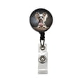 thumbnail image 1 of Chinese Crested Dog Puppy Photo Retractable Reel ID Badge Key Card Name Tag Holder with Clip, 1 of 7