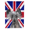 thumbnail image 1 of Chinese Crested with English Union Jack British Flag Garden Flag, 1 of 2