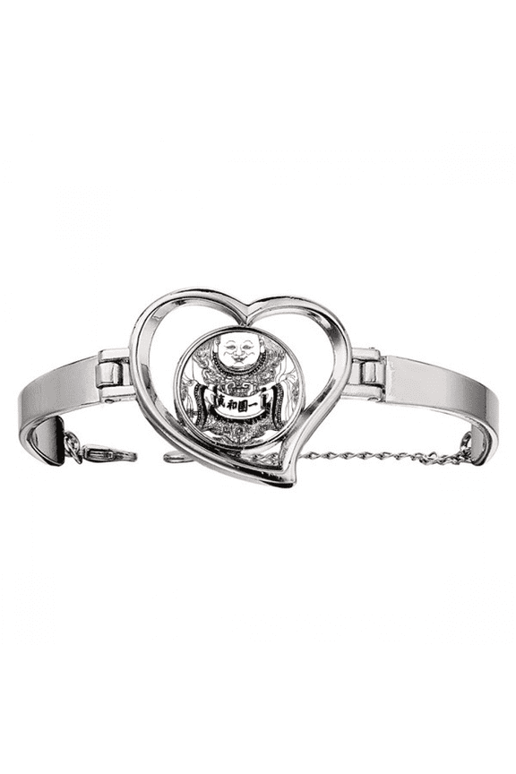Chinese Culture Qing Dynasty line Drawing Bracelet Heart Jewelry Wire Bangle
