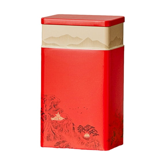 Chinese Culture Tea Storage Container Tinplate Tea Box Tea Storage Jar Portable Small Sealed Container for Storing Tea