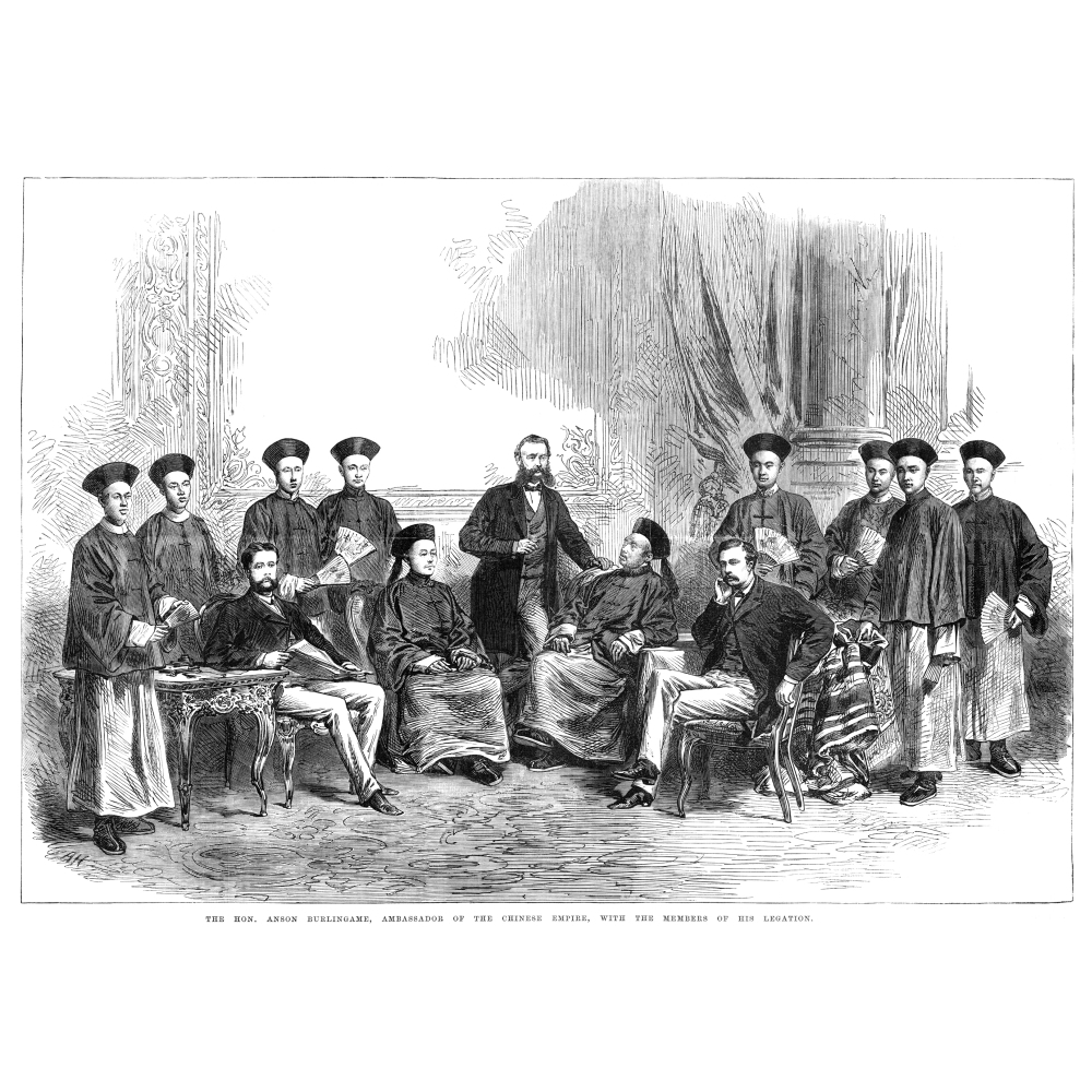 Chinese Delegation 1868. Namerican Minister To China Anson Burlingame