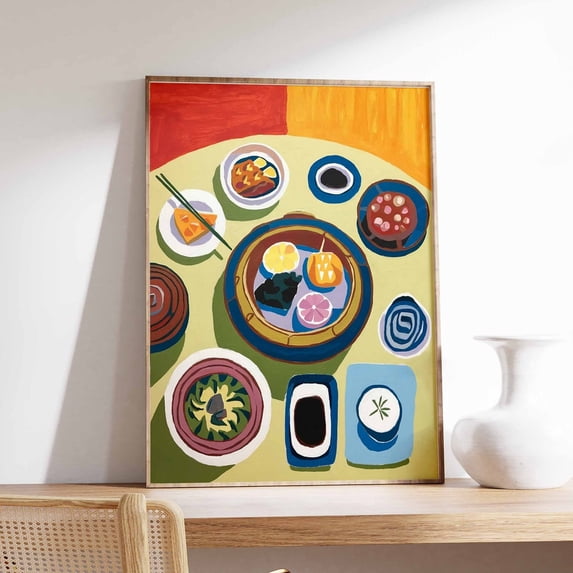 Chinese Dim Sum Dinner Table Kitchen Poster UNFRAMED PAPER POSTER, Home ...