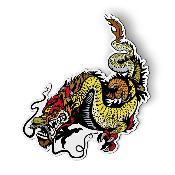 Blue Dragon Car Magnet - 5.5 Inch Fridge Locker Decal, Waterproof & UV Resistant - View #8