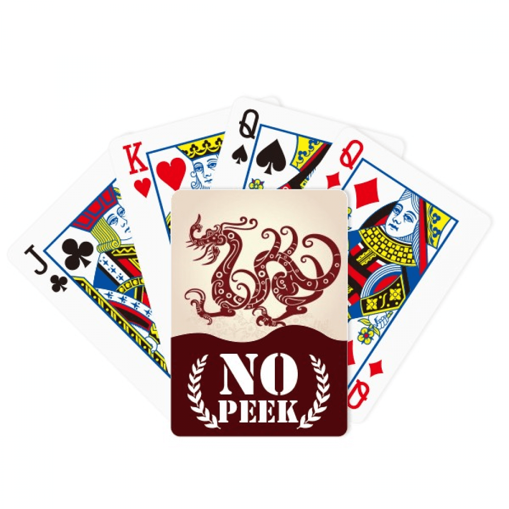 Chinese Dragon Animal Portrait Peek Poker Playing Card Private Game