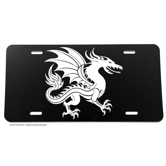 Chinese Dragon Anime Tattoo Style JDM License Plate Cover