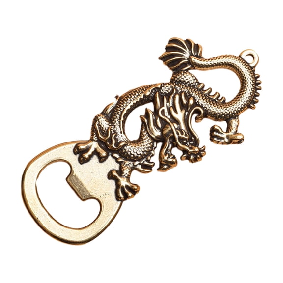 Chinese Dragon Beer Wine Bottle Opener Keyring Kitchen Tool Party Accessories Gadget for 2024 Spring Festival Decor