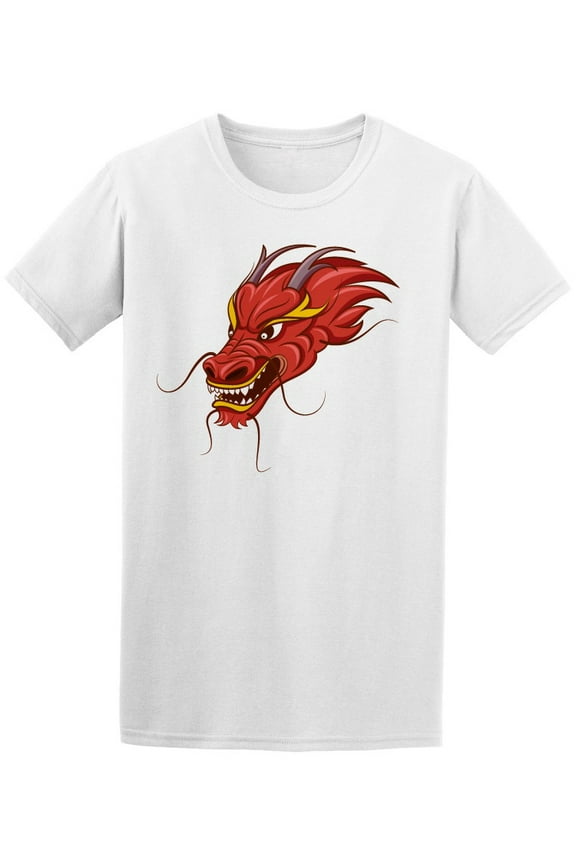 Chinese Dragon Face T-Shirt Men -Image by Shutterstock, Male Medium
