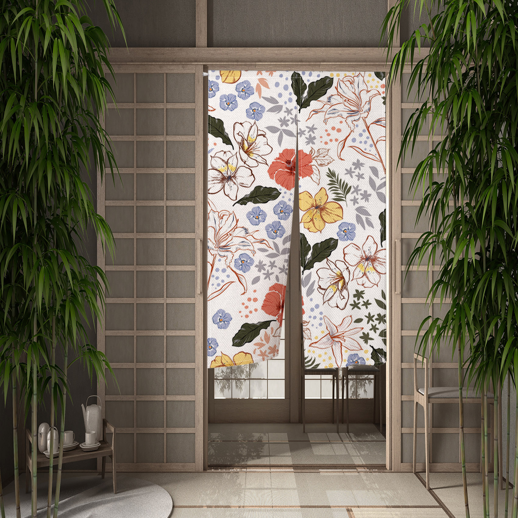 Chinese Dragon Flying Divine Dragon Door Curtain Japanese Kitchen Room ...