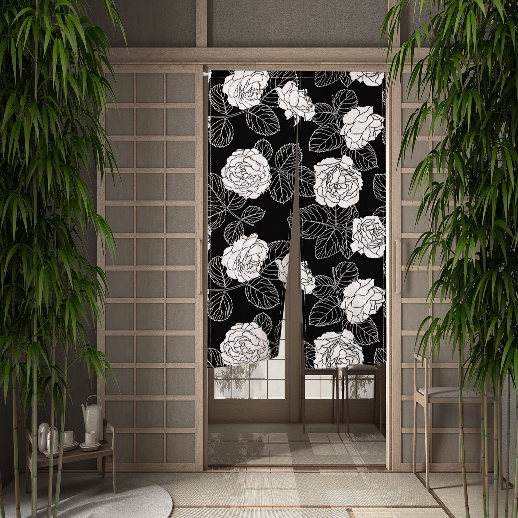 Chinese Dragon Flying Divine Dragon Door Curtain Japanese Kitchen Room ...