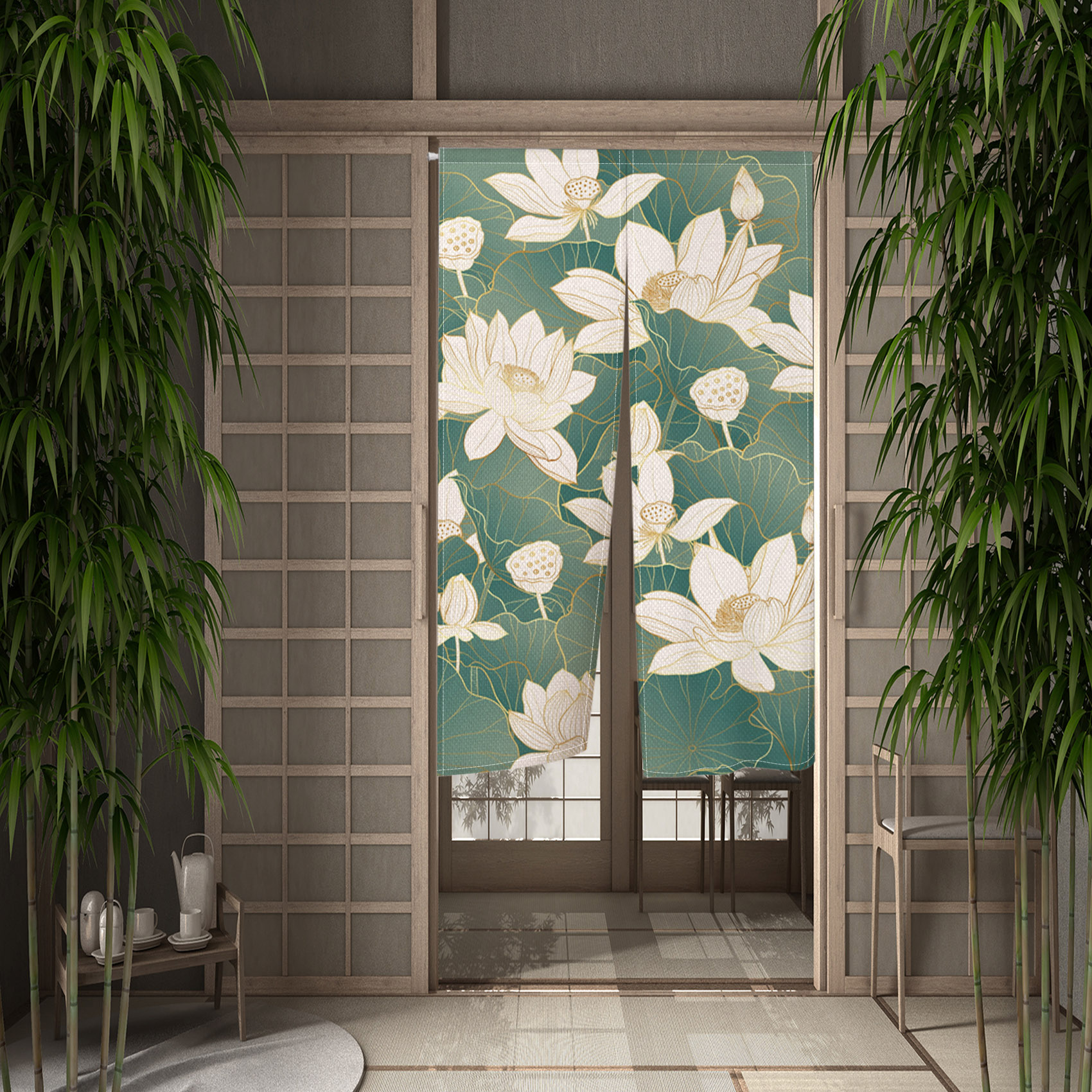 Chinese Dragon Flying Divine Dragon Door Curtain Japanese Kitchen Room ...