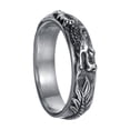 thumbnail image 1 of Unisex Titanium Steel Ring with Chinese Dragon Design Animal Zodiac Electroplated Band for Men and Women Gold and Silver Jewelry Gift, 1 of 6