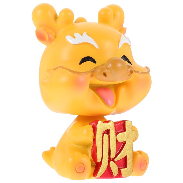 Chinese Dragon Tabletop Cartoon Dragon Figurine Resin Zodiac Dragon