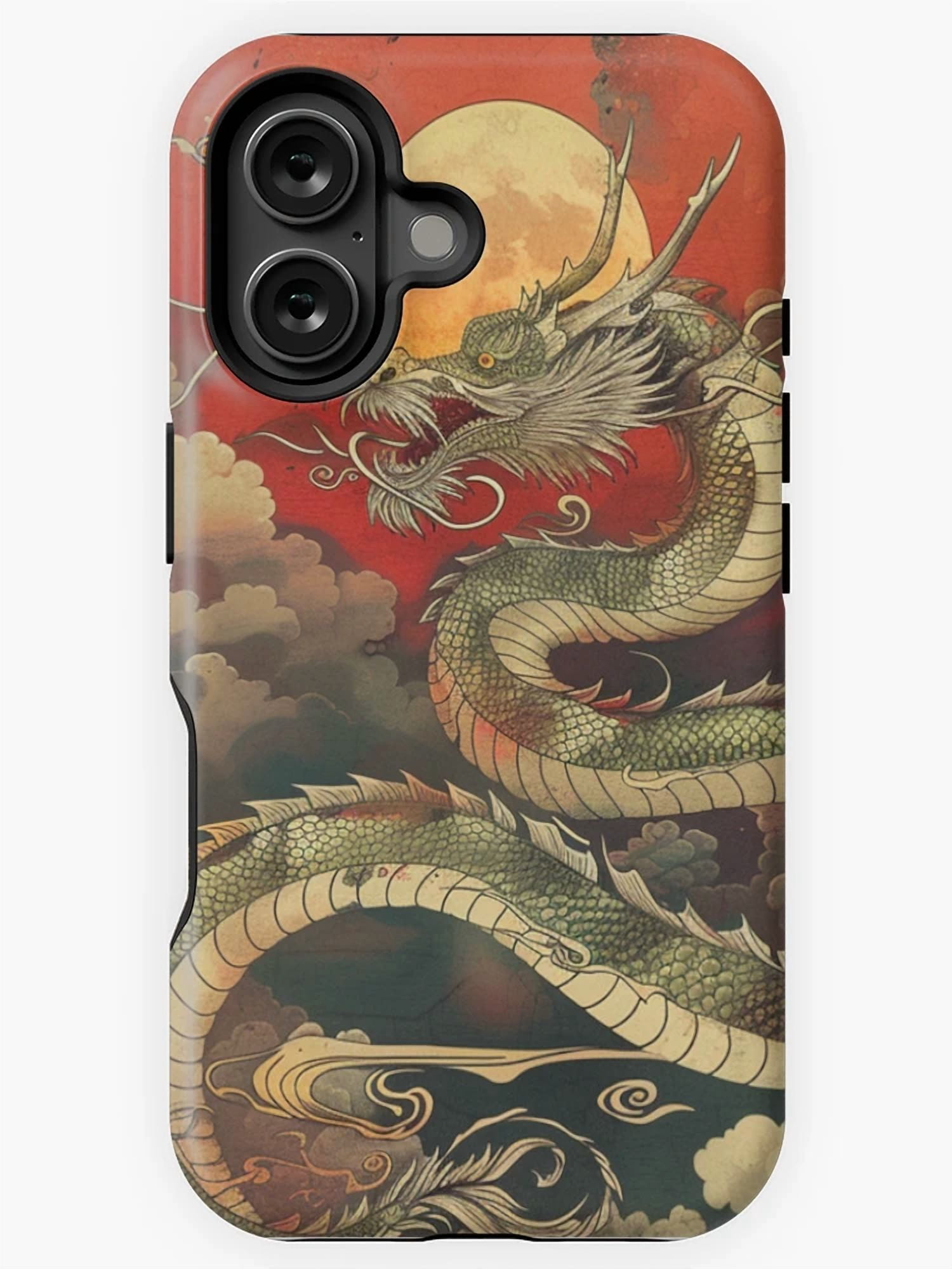 Chinese Dragon Vintage Art 26 iPhone Case for 11 to 16 Pro Max, Classic ...