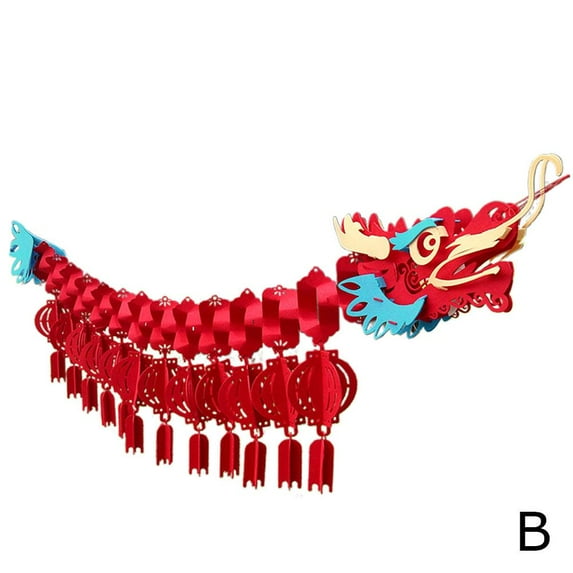 Chinese Dragon Year Decorations 3D Dragon Dance Lunar Year Ornament New Year Favors Party Supplies And Restaurant For Shops