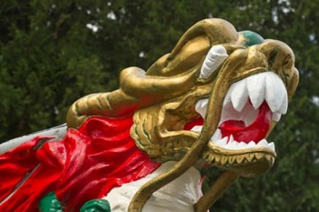 Chinese Dragonboat Canvas Art - William Sutton DanitaDelimont (36 x 24)