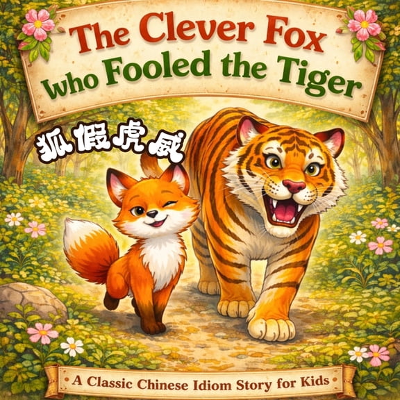 Chinese-English Bilingual Children's Boo The Clever Fox Who Fooled the Tiger: A Classic Chinese Idiom Story for Kids, (Paperback)