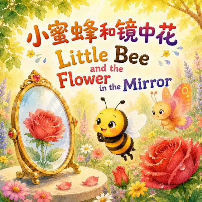 Chinese-English Bilingual Children's Boo Little Bee and the Flower in the Mirror 小蜜蜂和镜中花: A Bilingual Whimsical , (Paperback)