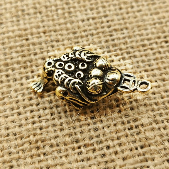 Chinese Fengshui Ornament Lucky 3-Leg Frog Wealth Toad Animal Figurine Statue