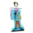 thumbnail image 1 of Chinese Figurine Traditional Sculpture Collectible Doll Handcrafted Silk Fabric Design for Office Desktop Decor, 1 of 9
