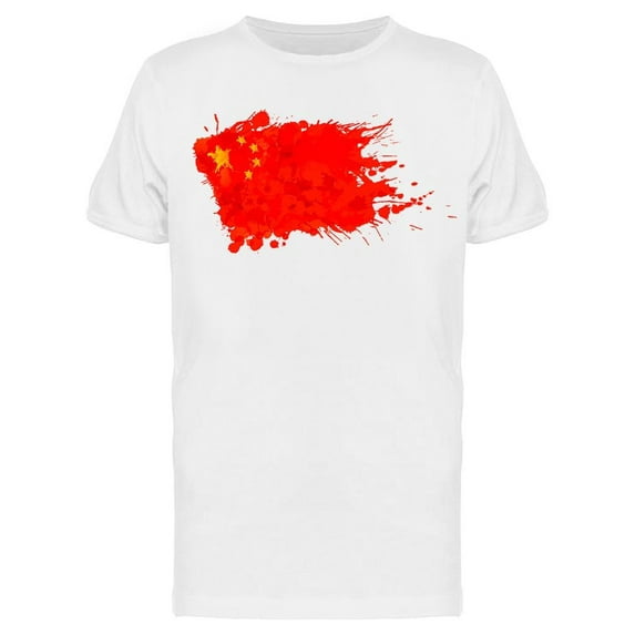 Chinese Flag Splashes Tee Men's -Image by Shutterstock