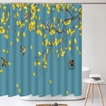 thumbnail image 1 of Chinese Flower Bird Shower Curtains Set Printing Waterproof Polyester Leaves Shower Curtains Bathroom Home Decor Mat 180x200CM, 1 of 5