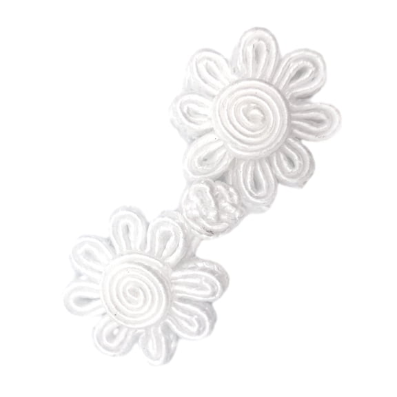 Chinese Flower Knot Frog Buttons Sewing on Closure Fasteners for Traditional Cheongsam Scarf Cardigan Sweater Garments