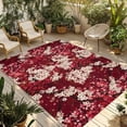 thumbnail image 1 of Chinese Flowers Outdoor Rug for Patio/Deck/Porch, Non-Slip Large Area Rug 6 x 9 Ft, Spring Pink Botanical Blooms Flowers Indoor Outdoor Rugs Washable Area Rugs, Reversible Camping Rug Carpet Runner, 1 of 8