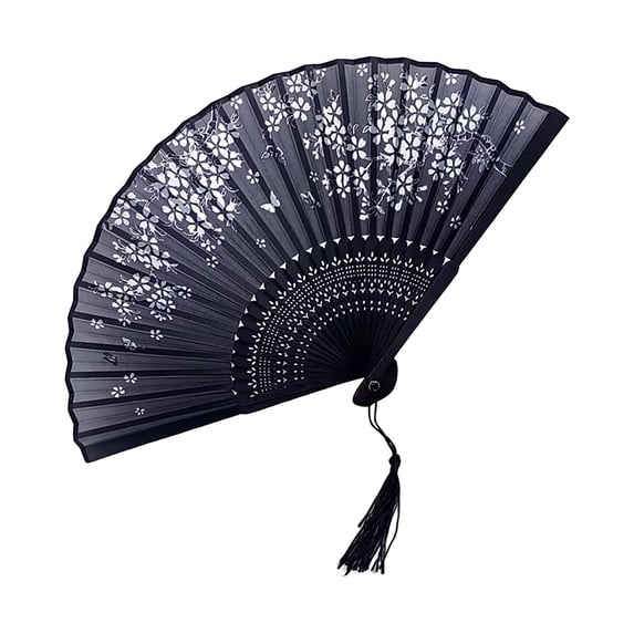 Chinese Folding Fan Bamboo Handheld Ancient Style Fan for Dance Performance Wedding and Home Party Decorations