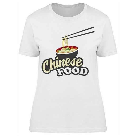 Chinese Food Bowl Drawing T-Shirt Women -Image by Shutterstock, Female Medium