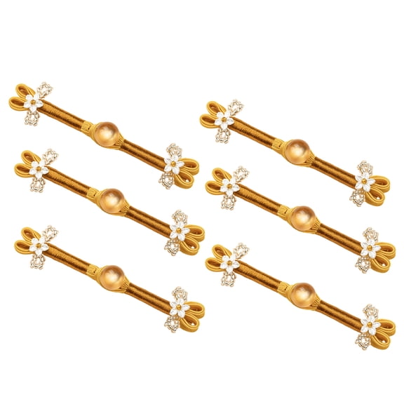 Chinese Frog Button Closures Handmade Sewing Fasteners, Woven Garment Trim, Pack of 6 for Qipao Clothing Projects