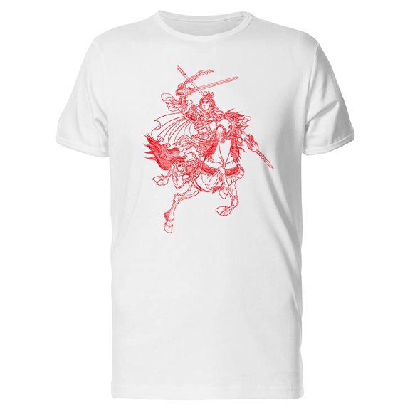 Chinese General With Long Sword Tee Men's -Image by Shutterstock