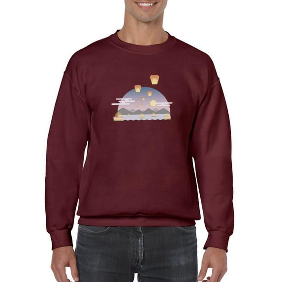 Chinese Ghost Festival Sweatshirt Men -Image by Shutterstock, Male Medium