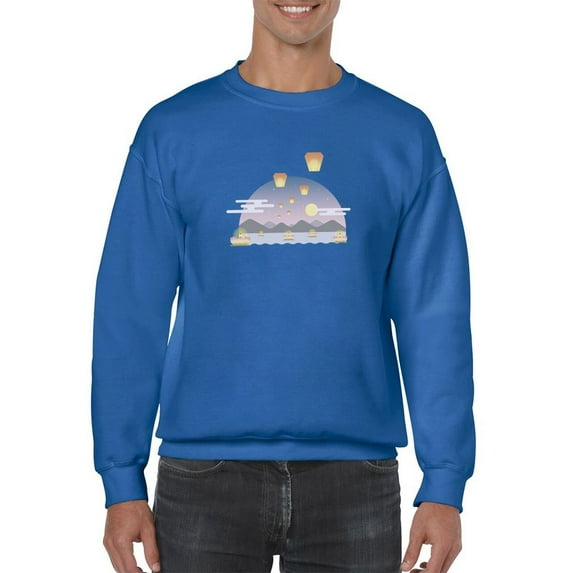 Chinese Ghost Festival Sweatshirt Men -Image by Shutterstock, Male Small