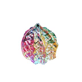Chinese Glass Walnut Ornament, Rainbow Multicolor Crystal Walnut Decor Gift for Collectors