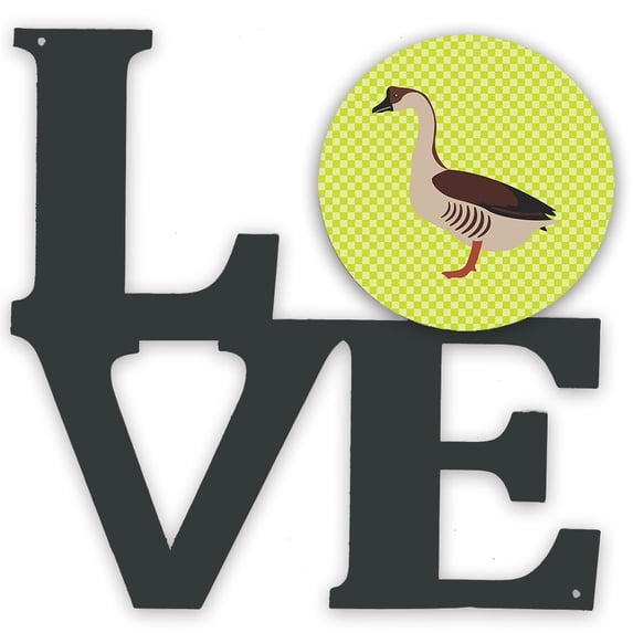 Chinese Goose Green Metal Wall Artwork LOVE