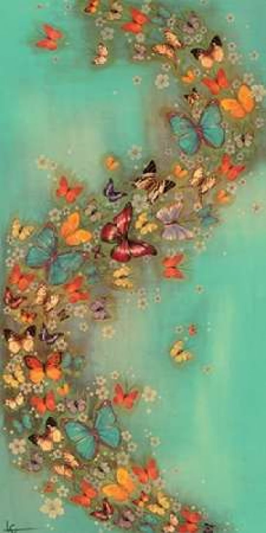 Chinese Green Canvas Art - Lily Greenwood (24 x 48)