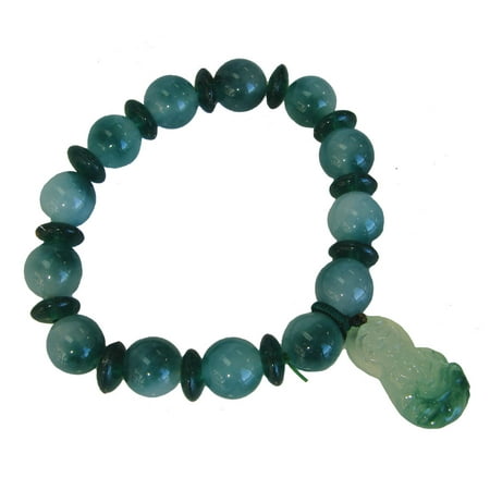 Chinese Green Jade Bracelets w/ Kuan Yin, Kwan Yin Pendant