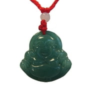Chinese Green Jade Buddha Pendant Bringing Happiness