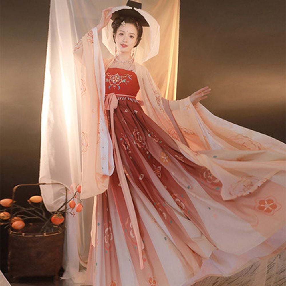 hanfu dress Chinese for Women Traditional Embroidered Hanfu Suitable for Spring and Autumn(Blue,Small) : Clothing, Shoes & Jewelry Pair with floral accessories and soft makeup to enhance the romantic atmosphere Hanfu deserve more recognition 