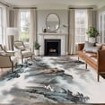 thumbnail image 1 of Chinese Ink Painting Area Rugs 8'x10', Washable Small Throw Rugs for Living Room Patio, Mountain Cloud Modern Art Indoor Outdoor Rug Non-Slip Low Pile Carpet Runner Reversible Floor Mats, 1 of 8