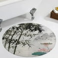 thumbnail image 1 of Chinese Ink Painting Bamboo Round Carpet Circle Rug Outdoor Patio Area Rug Washable Large Area Rugs Hallway Room Decor Fitness Mats, 1 of 8